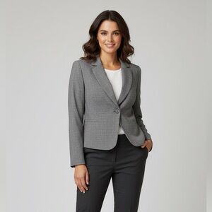 Grey Tahari Cropped Blazer - 12 Petite.